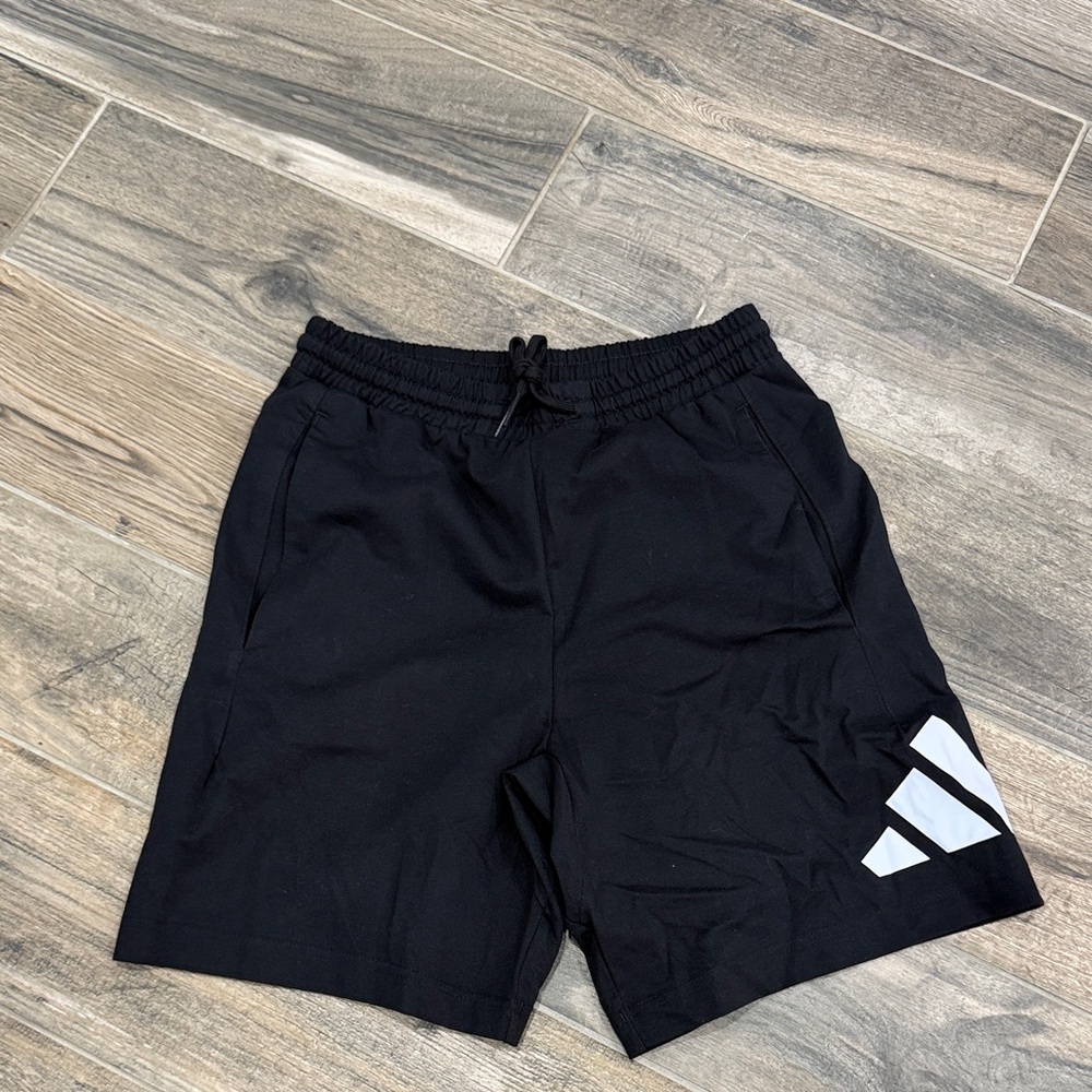 adidas Black and White Athletic Men Shorts